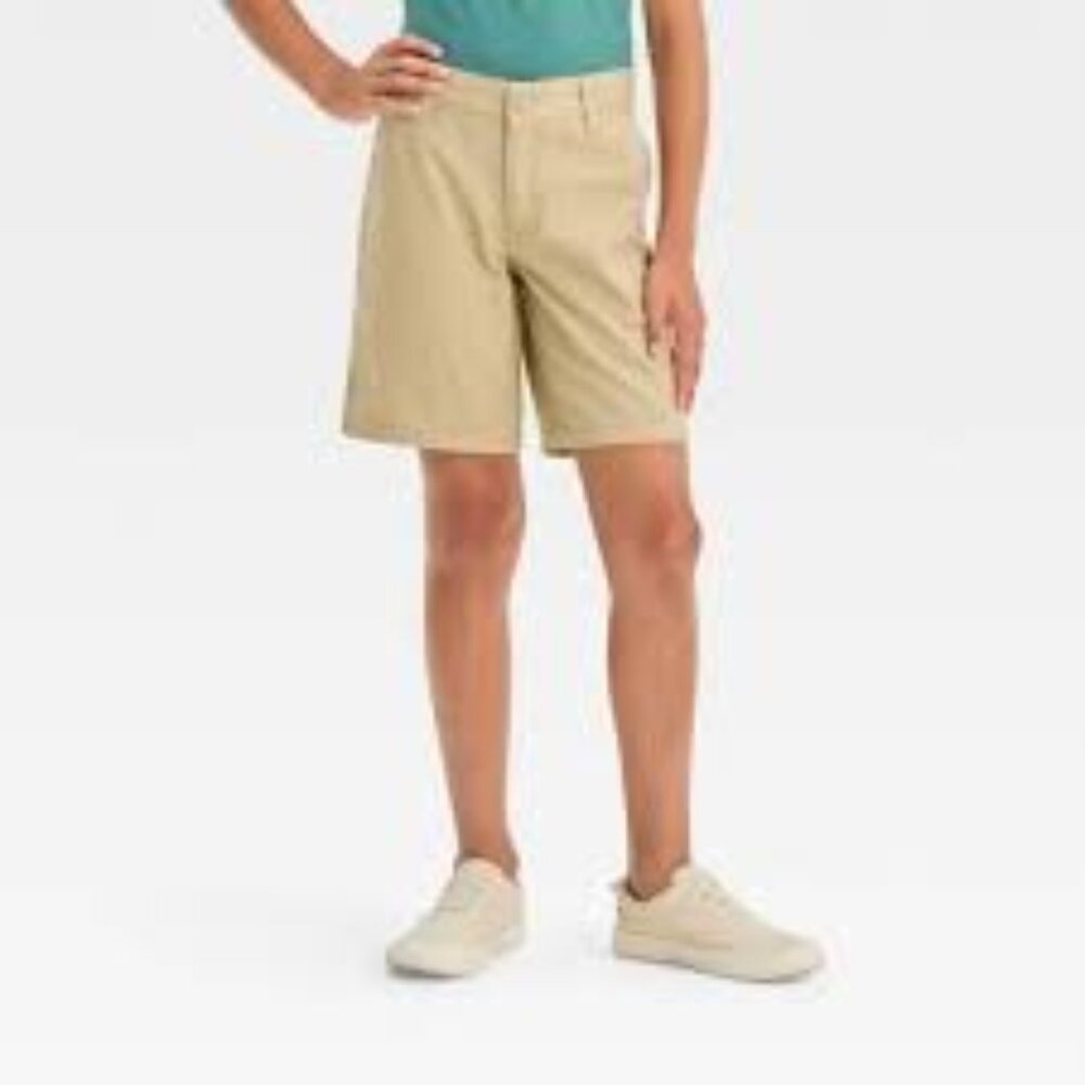 NWT Cat & Jack Boys' Flat Front 'At the Knee' Chino Shorts